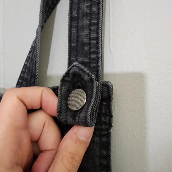 Free People Black Denim Skinny Jeans Overalls - Picture 7 of 13